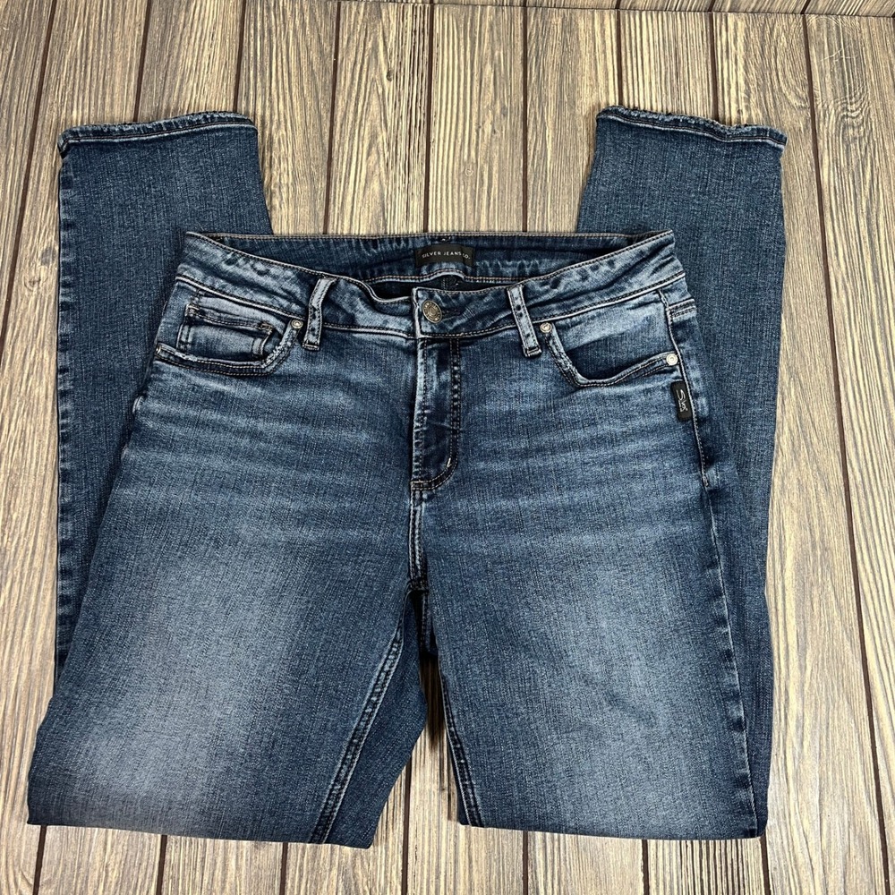 Silver Elyse Straight Women Jeans Stretch‎ Jegging Relaxation Comfort Casual 29